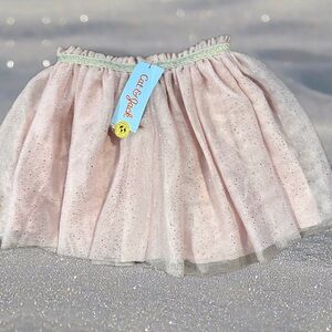 Cat & Jack Sparkling Ballet Pink W Gold A-Line Skirt.